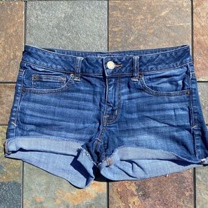 AEO Shortie Denim Shorts